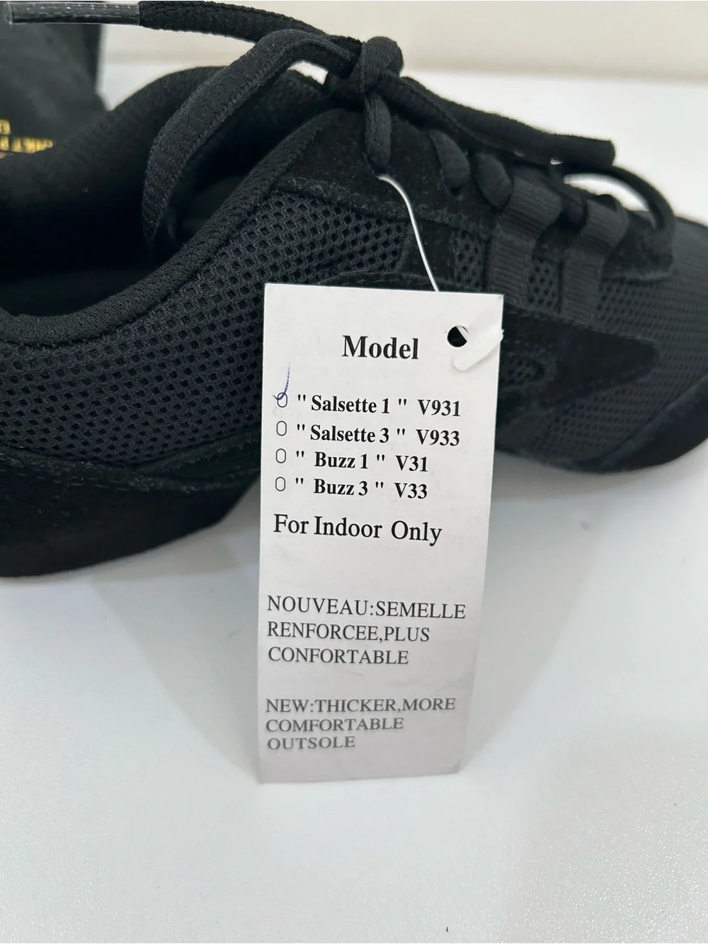 Sansha Salsette 1” V931M Jazz Lace-Up Dance Sneaker, Sz. Women 4, Men 2, Width M